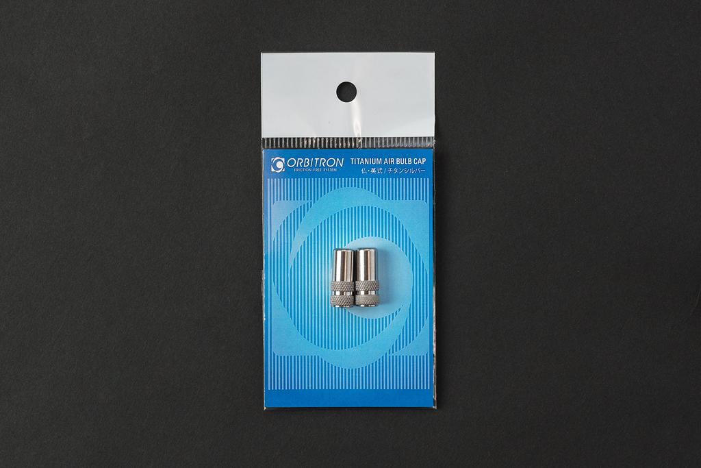 Orbitron Titanium Air Valve Cap Titanium Silver for Style French-English