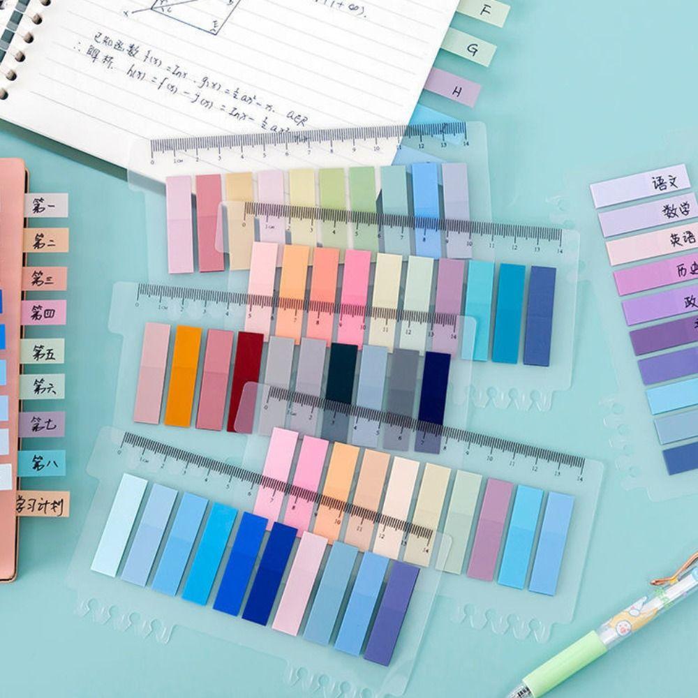 Self Adhesive Morandi Sticky Notes Multi Color Annotation Tabs Label Stickers  Stationary