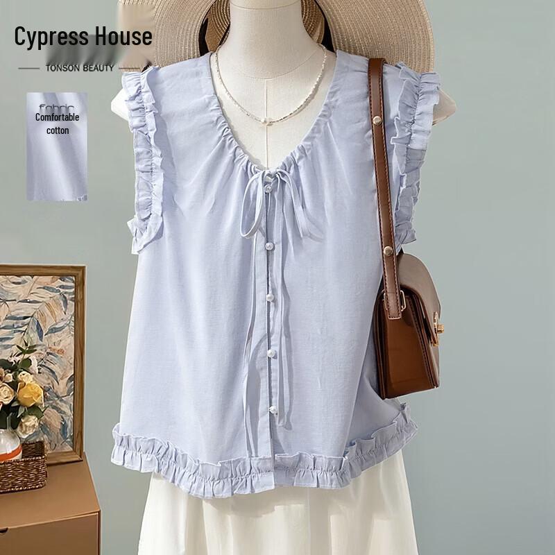 Silbursher Women s Solid Linen Blend Sleeveless V-Neck Drawstring Shirt M