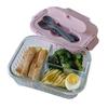 Large Capacity Glass Lunch Box Sealed Food Storage Container Vertical Stripe Lunch Box  Camping