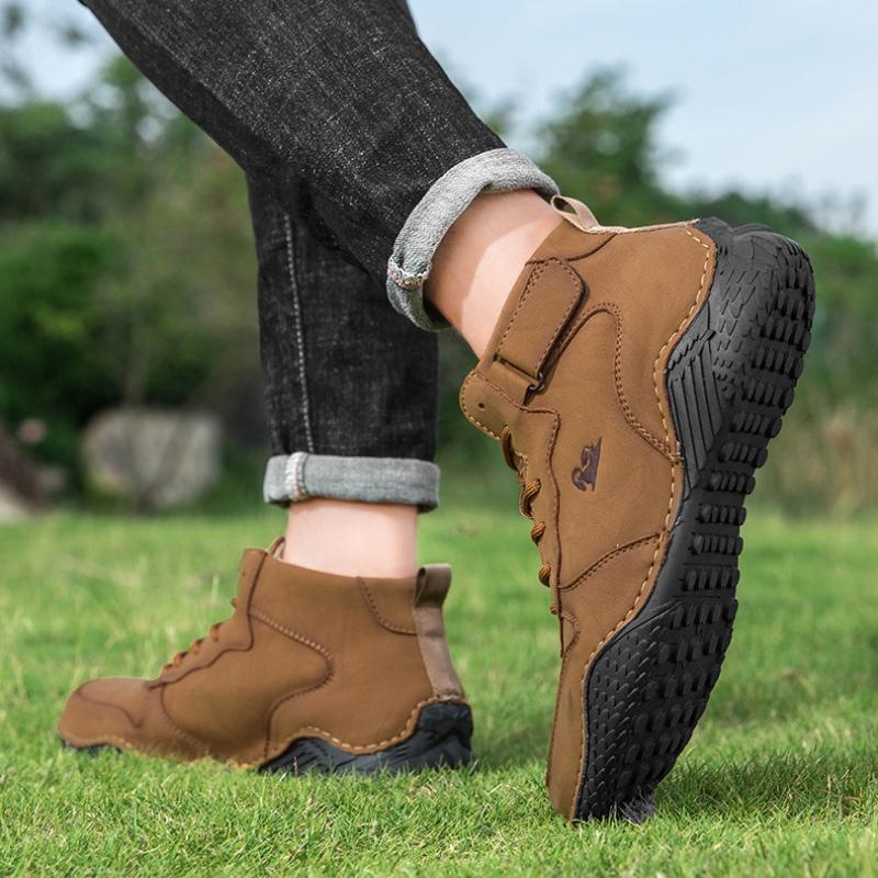 Fashion Fashion Men Casual Boots Leather Men Shoes Luxury High Quality Ankle Boots Waterproof Winter Sport Shoes for Men Motorcycle Boot