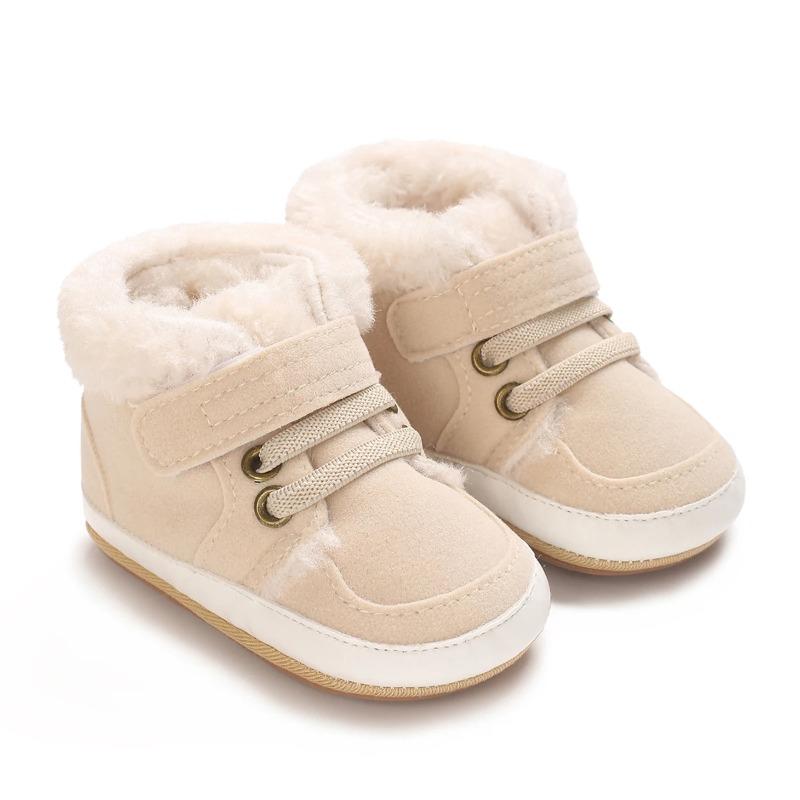 Baby Winter Boots Soft Snow Shoes Toddlers Warm First Walkers Solid Color Design