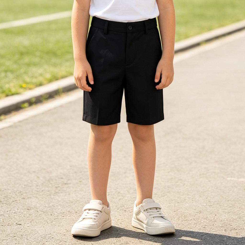 Boys' Big Kids Suit Shorts Mid-Length Dress Shorts for School Uniform Performance and Everyday Wear