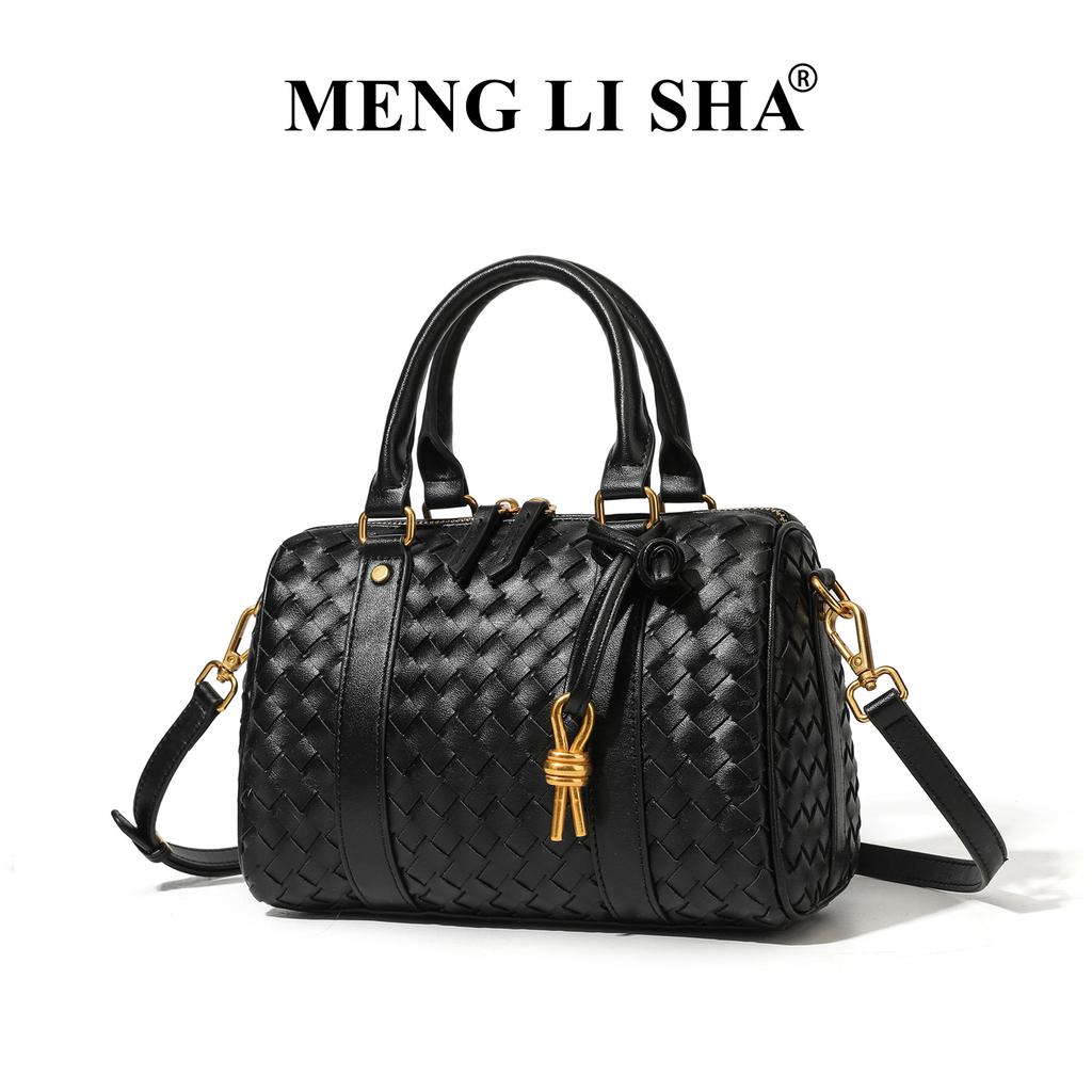 New High-end Retro Woven Bag for Commuting, Simple and Versatile, One Shoulder, Crossbody, Hand-held, Boston Pillow Bag