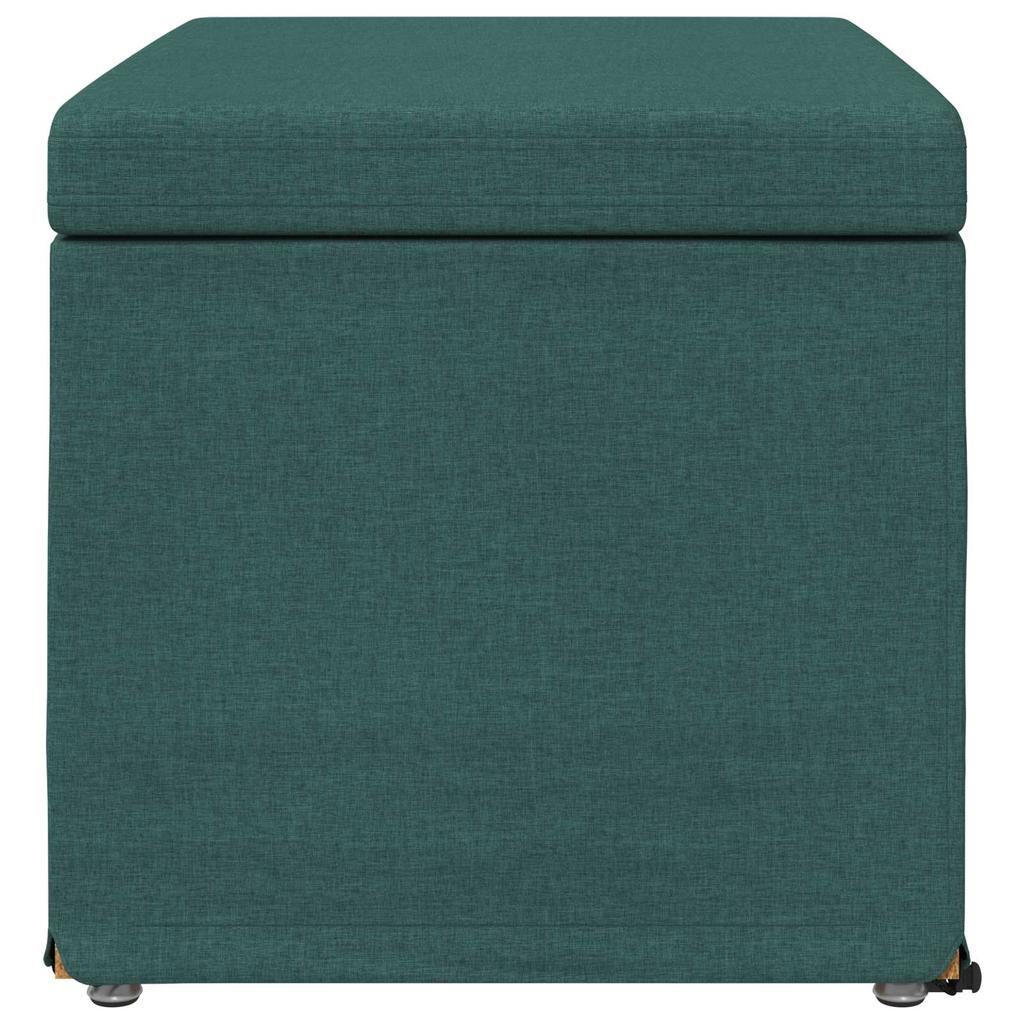 Stool Dark Green 61 X 41 X 40 Cm Fabric and Particleboard