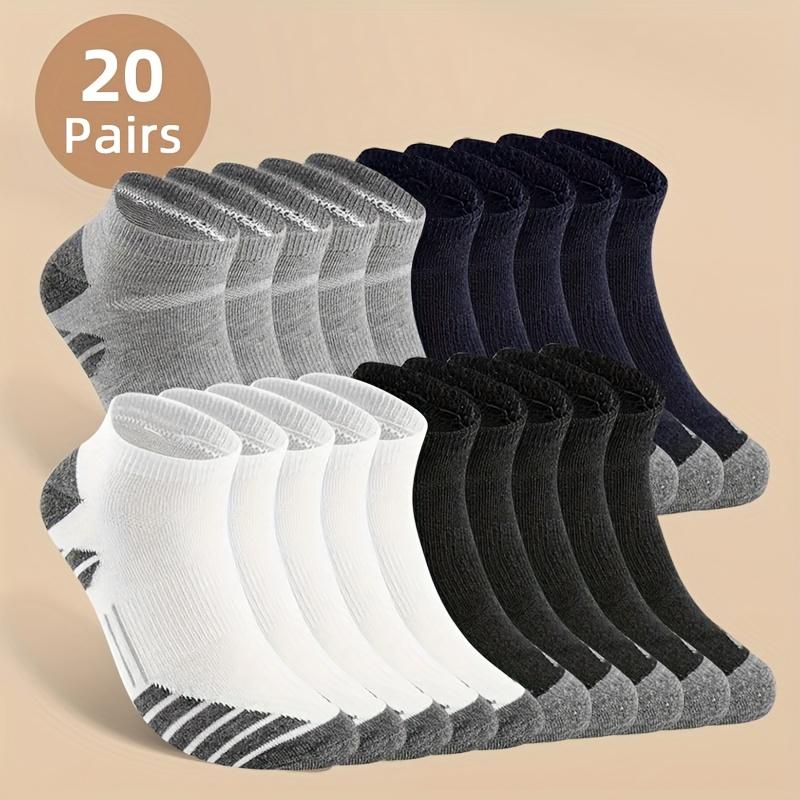 10 oder 20 Paar Herren Socken, geruchshemmend, schweißabsorbierend, niedrig geschnitten, bequem und atmungsaktiv für den täglichen und Outdoor-Gebrauch