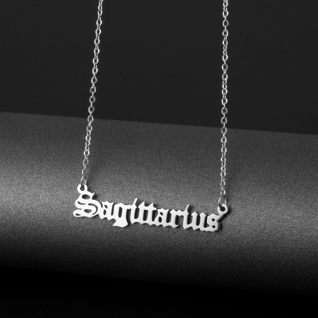 Personalized English Word Necklace Women's Initial Choker Fashion Jewelry Gift