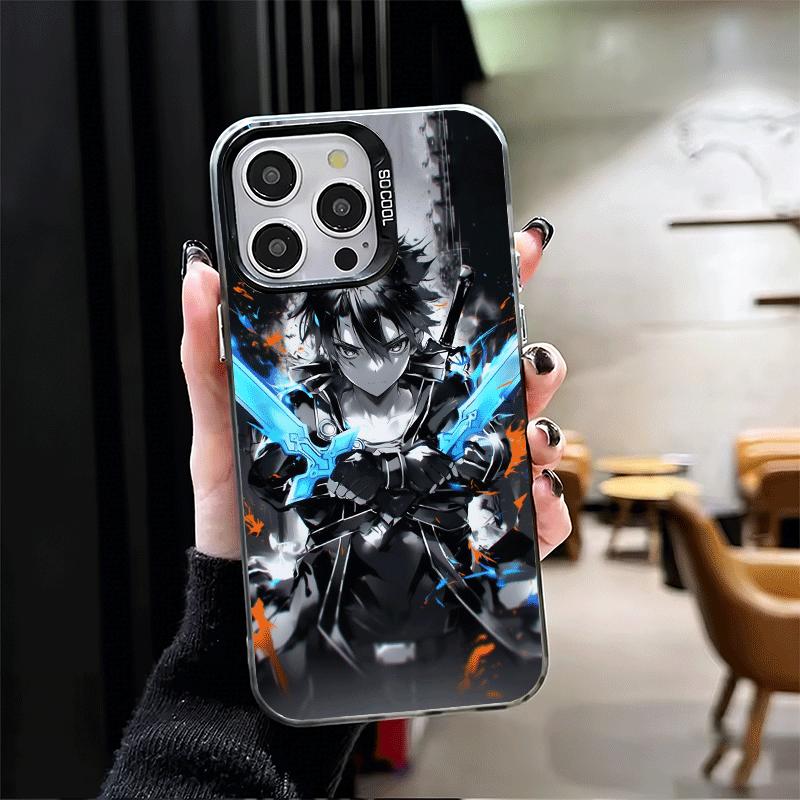 Sword Art Online Kirito Stoßfeste Handyhülle für iPhone 17 Air 16 16E 15 Pro Max 14 Plus 13 Mini 12 Rückseite Anti-Fall Fundas