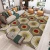 Artistic Geometric Circle Pattern Rug Modern Soft NonSlip Carpet With Radiant Line Designs For Living Room Bedroom Home Decor