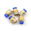 5 db Apa 1/4" - 6 mm-es egyenes benyomású, pneumatikus nyomófej a levegő csatlakoztatásához