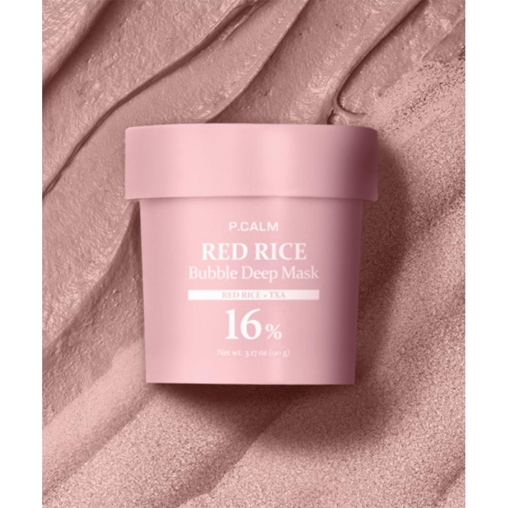 Pcalm Red Rice Bubble Deep Mask 90g NONE