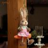 Handmade Woven Rabbit Hanging Ornament for Garden and Balcony Decor