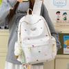 Schoolbag pastoral high school schoolbag female ins niche cartoon large capacity Korean backpack junior high school high value backpack