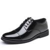 Men's leather shoes business inner height increase pointed lace-up British Korean version three-joint youth formal men's shoes soft sole summer