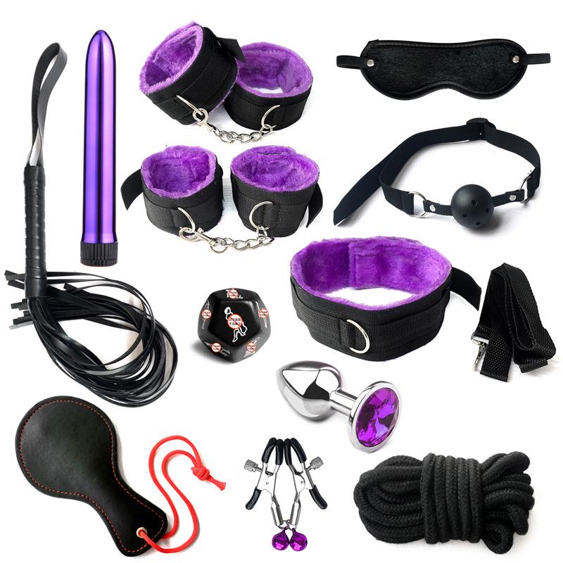12-Piece Plush Bondage Restraint Set for Adults