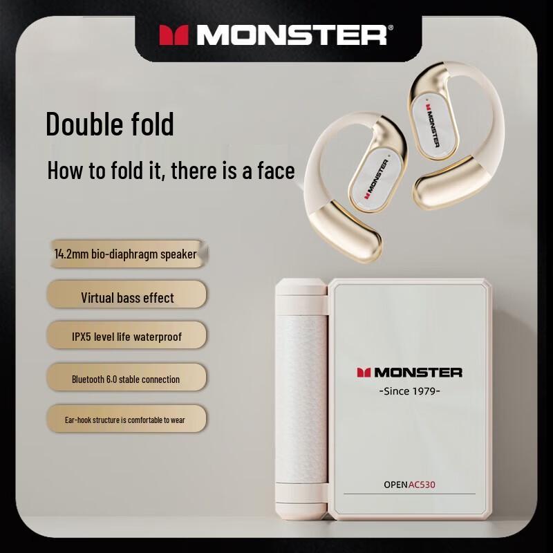 Monster AC530 Ear-Hook Wireless Bluetooth Sports Headphones