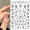 Nail Art Stickers New Chinese Style Butterfly Cat Eye Butterfly Beads Adhesive Nail Stickers