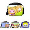 Cute Lankybox Cartoon Insulated Lunch Bag With Durable Oxford Material And Easy To Clean Design