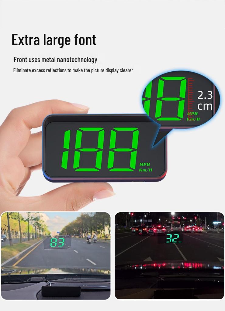 Car Beidou GPS HUD: Multifunctional HD Speedometer and Vehicle Speed Projector