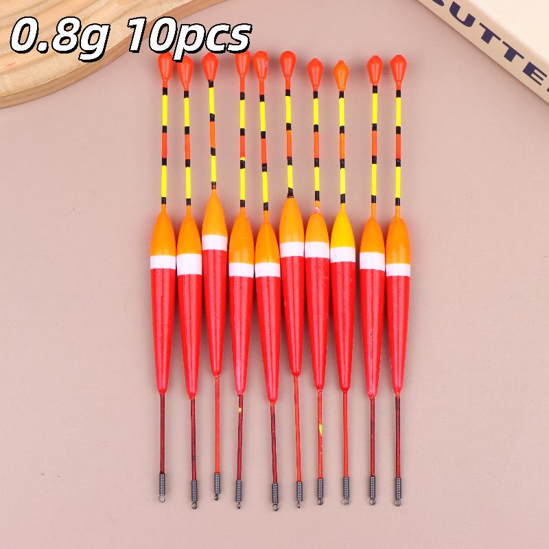 10Pcs Sensitivity Fishing Accessories 4.5/3/2.5/2.0/1.2/0.8/0.6G Light Stick Floats Fishing Floats Set Fishing Bobber Stick