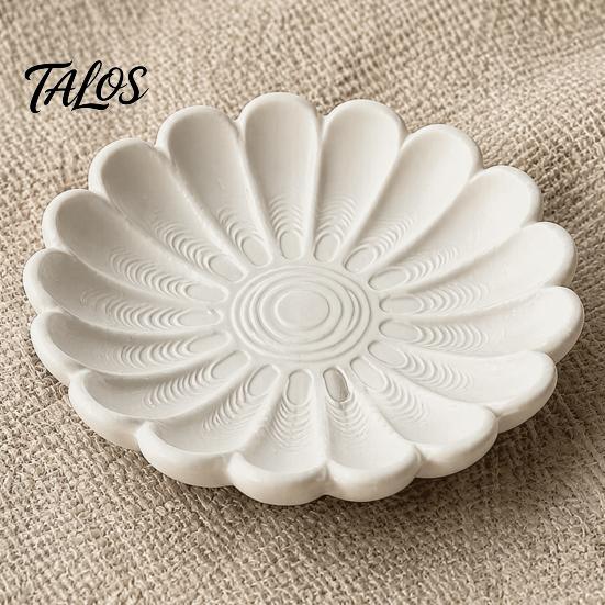 Decorative Jewelry Tray 3D Printed Flower Shape for Rings Necklaces Bracelets, Entryway Table White Storage Dish Trays, Trinket Dish, Organizer Living