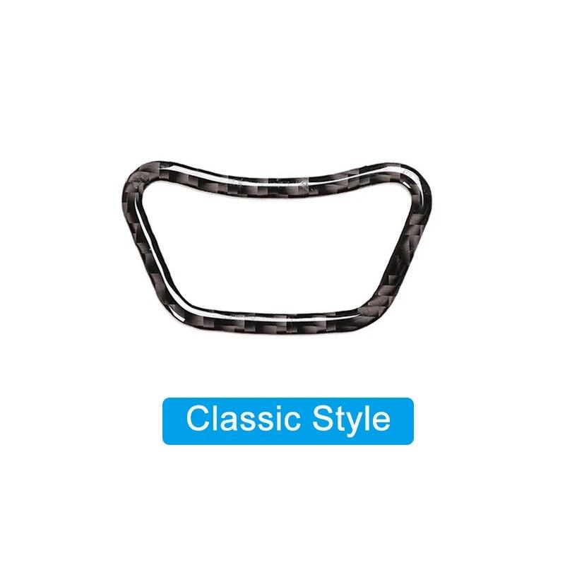 Carbon Fiber Car Center Control MENU Button Frame Decorative Sticker For BMW 5 Series E60 520 525li 2005-10 Interior Accessories