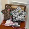 Women'S Backpacks Leopard Print Star-Shaped Elements, Versatile Backpack with Dual Shoulder Straps for Daily Casual Outings, Travel, Shopping