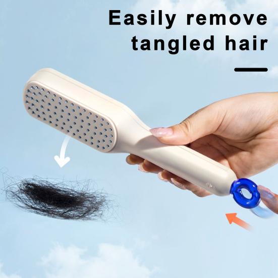 Retractable Hair Brush Self-Cleaning Bristles Scalp Massage Anti-static Hair Detangling Styling Comb Portable Women Hairdressing Tools Birthday Gift