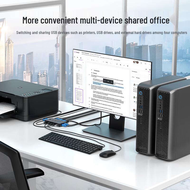 MT-viki 4-Port HDMI KVM Switch with Desktop Controller