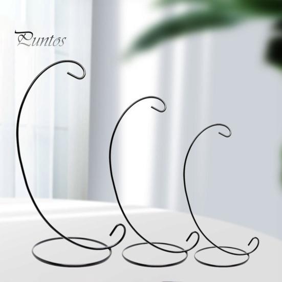 

10 шт. прочный подвесной кронштейн для растений, микро-пейзаж, подвесной держатель корзины из кованого железа, экологическая вешалка для бутылок, крючок для растений, подвесная железная стойка M чёрный