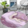 Pink Blue Marble Round Rug Abstract Modern Marbling Art Carpet for Living Room Bedroom Playroom Chair Rugs Non-slip Floor Mat