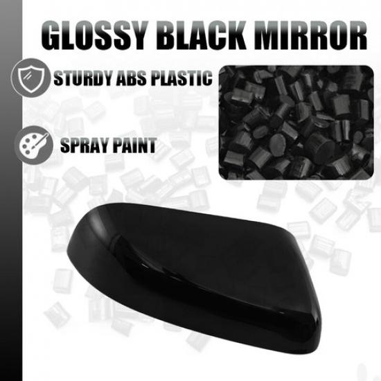 New Passenger Right Side Mirror Cover Cap Black For Ford Explorer 2016 2017-2019