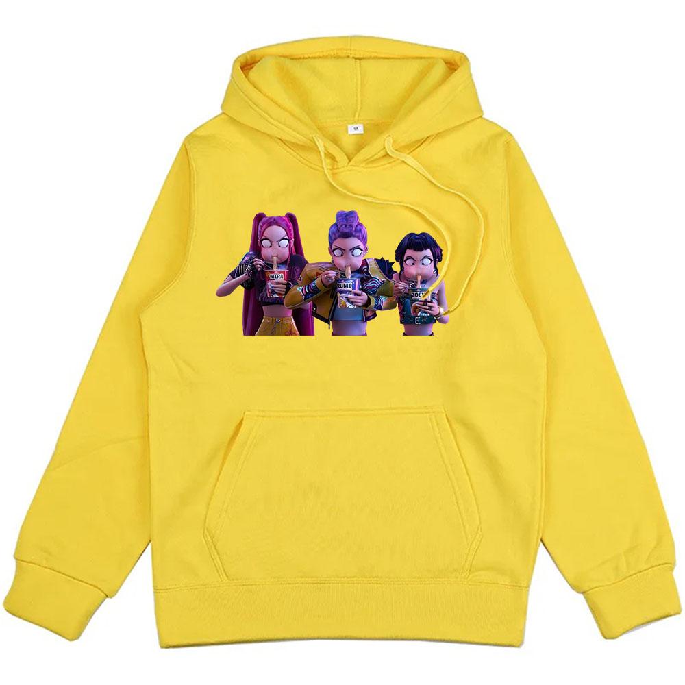 Women Clothing KPop Demon Hunters Movie Hoodies Long Sleeve Fashion Female Sweatshirts Hooded Unisex Streetwear