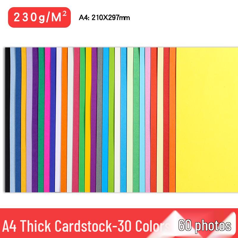 A4 Black & White Thickened Cardstock for Student & Kinder Crafts, 8K/4K/A3 Drawing Paper