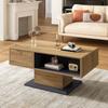 Modern Coffee Table with Double-Sided Storage, Large Compartment and Additional Interior Compartment – Versatile Living Room Table