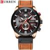 CURREN Kell Chronograph Sport Meeste käekellad Kvartskell Nahast Meeste Käekell Relogio Masculino Moekink meestele