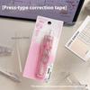 360 Degree Rotating Correction Tape Press Type Refillable White Out Correction Pen Style Replaceable Core Student Corrector