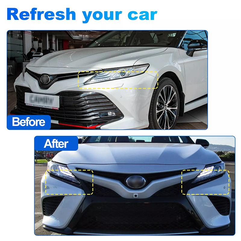 1 Pair Front Bumper Grille Headlight Lower Trim Cover For Toyota Camry Se Xse 2018 2019 2020 2021 2022 5271306100 5271206100