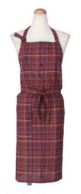 Friends Hill Relief Check Short Apron Brown YW-270-20