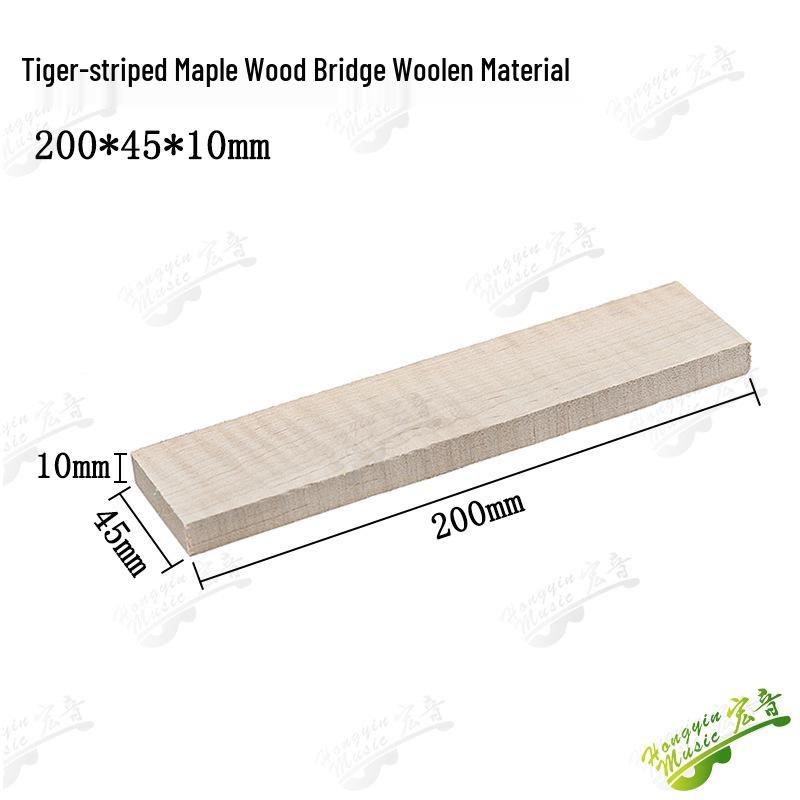 Ebony Rosewood Solid Wood Guitar Bridge Felt - Handmade Lower Drive Square Stock