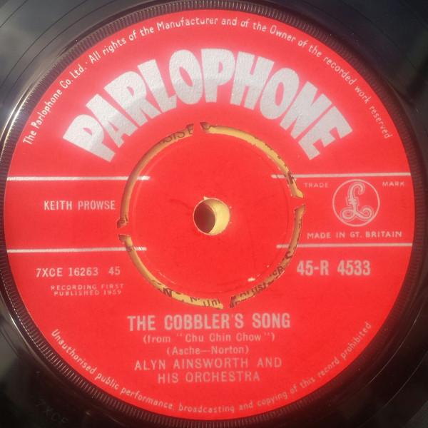 

7inch Record ALYN AINSWORTH & HIS ORCHESTRA - Cobbler s Song 45R4533 PARLOPHONE 1959 UK Jazz Used