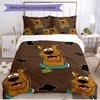 3pcs Duvet Cover Set (1*Duvet Cover + 2*Pillowcase, Without Core), Scooby Print Soft All‑Season Bedding Set, Home Bedroom Decor Gift