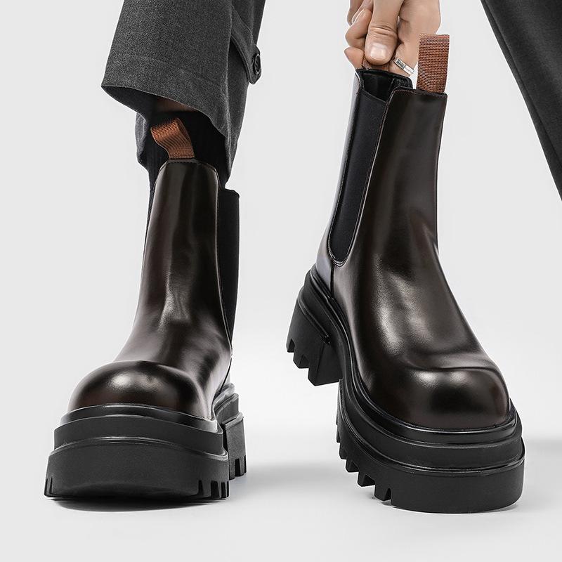 High-Top Big-Headed Cigarette Boots Men`S Trendy