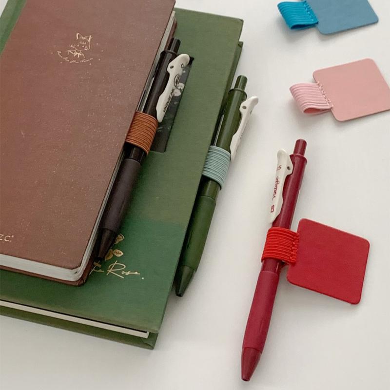 5/10Pcs Self-Adhesive Pen Clip Elastic Pen Loop Holder For Notebooks Journals Planners Accessories Office School Supplies