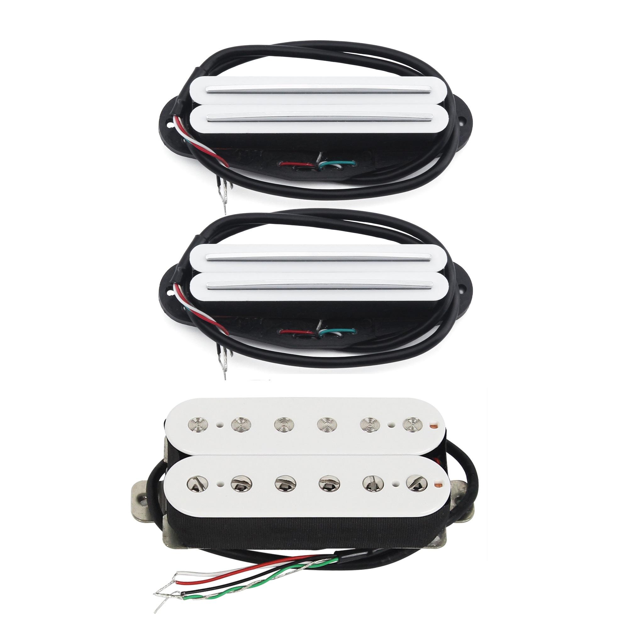 FLEOR 3PCS Ceramic SSH Guitar Pickup Set Dual Rails +Humbucker Pickups