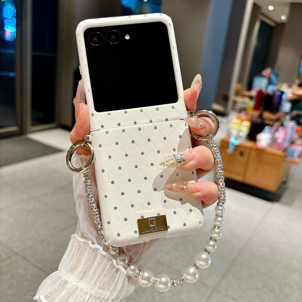Funda de Teléfono Moda Diamante Estilo Pequeño Fragante Para Motorola Razr 50 60 70 Ultra 60Pro Evitar Pérdida Pulsera Proteger Cubierta Trasera