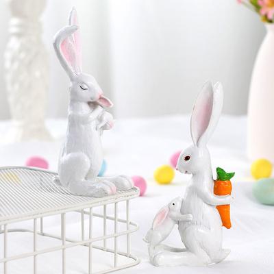 Cute Easter Bunny Resin Ornament, Home And Desktop Decoration, Easter Decor
