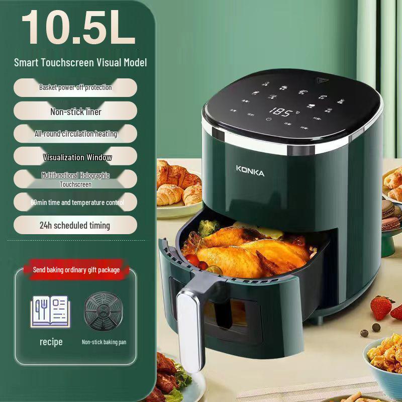 Smart Multifunctional Air Fryer Oven with Touch Screen - Oil-Free, Large Capacity