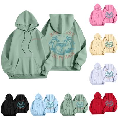 Women's Fashion Women's Lightweight Long Sleeve Pullover With Pockets Preppy Graphic Hoodie