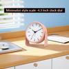 1pc 4.5 inch metal rotating quartz alarm clock, simple desktop silent clock, suitable for home and office decoration